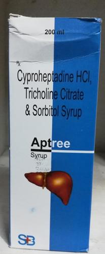 Aptree Cyproheptadine Hcl, Tricholine Citrate And Sorbitol Syrup Medicine Raw Materials