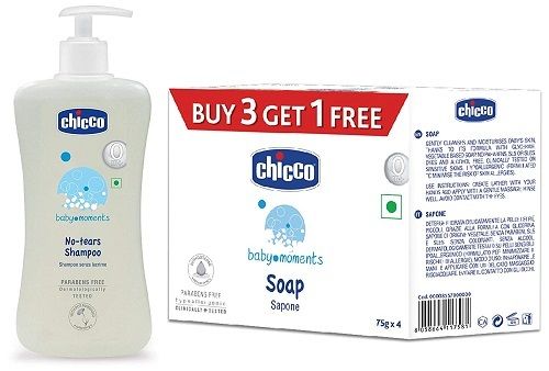 Buy 3 Get 1 Chicco No-Tears Shampoo For Soft And Tangle-Free Baby Hair
