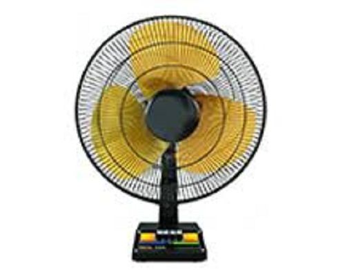 Corrosion Proof Stylish Yellow And Black Table Fan For Air Cooling, Home, Hotel, Office