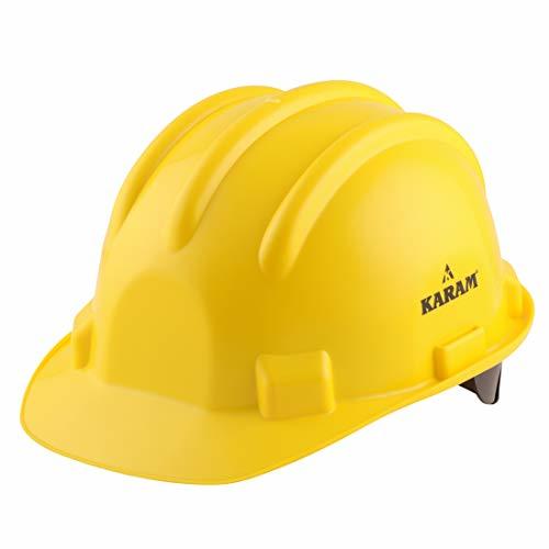 Karam Yellow Plain Workplace Safety Helmets For Construction And Industrial Gender: Female