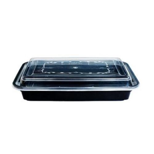 Black Color Rectangular Shape Hinged Box For Packaging Use