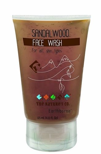 The Natures Co Sandalwood स्किन केयर फेस वॉश, सभी त्वचा सामग्री के लिए 125Ml: खनिज 