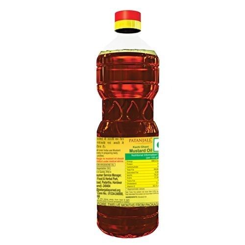 100% Pure Healthy And Natural Patanjali Kachi Ghani Mustard Oil, 1 Liters Bottle Pack