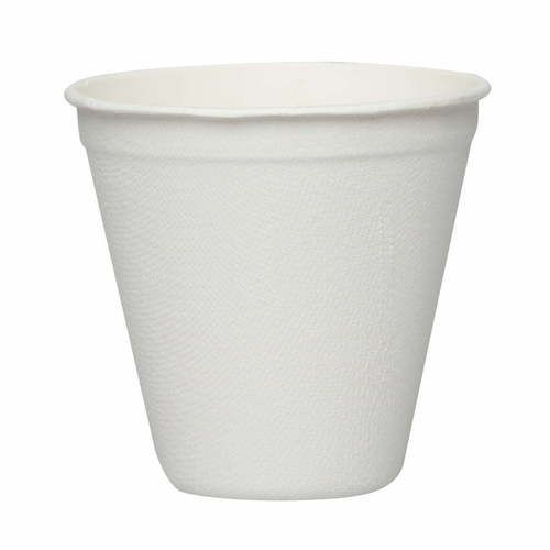 250 ML White Disposable Microwave Safe Recycled Sugarcane Bagasse Coffee Cup