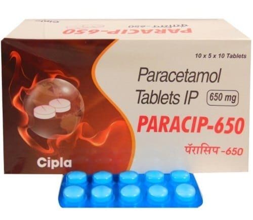 650 Mg Paracip-650 Paracetamol Tablet, Pack Size 15 X 5 X 10 Tablets