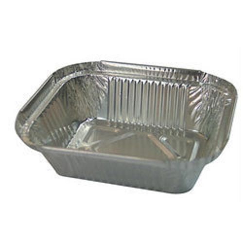 Aluminum Silver Foil 450ml Food Storage Disposable Containers With Lid For Packing