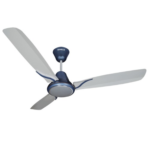 Havells Spartz Ceiling Fan - 3 Blades, 70W Power , White Ocean Blue Color - High Speed, Button Control, Ideal for Laundry Room and Home Office