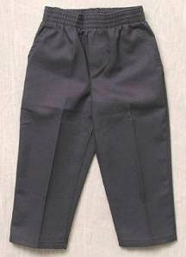 Kids Gray Regular Fit Skin Friendly Shrink-resistant Plain School Trousers