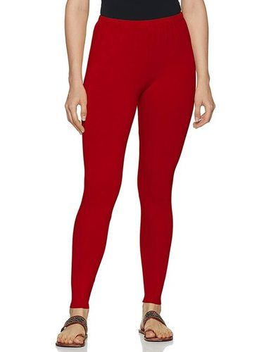 Red Color Luxurious Premium Ankle Length Ladies Leggings For Casual Wear  Bust Size: 32 Centimeter (cm) at Best Price in Sonbhadra