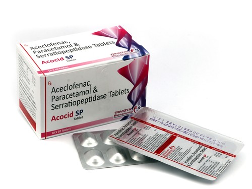 Aceclofenac Paracetamol And Serratipeptidase Tablets Age Group: Suitable For All Ages