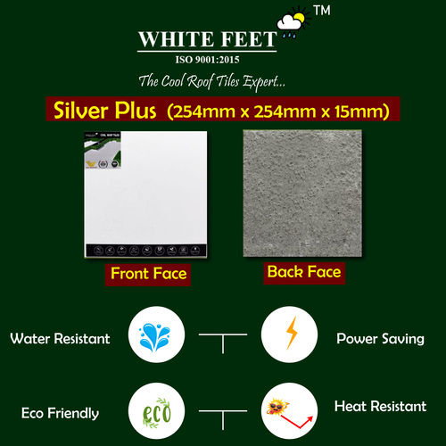 Fine Finish Attractive Look White Feet Cool Roof Tile Silver Plus