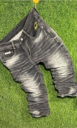 क्विक ड्राई मेन्स ब्लैक एंड ग्रे स्मार्ट फिट स्ट्रेचेबल फ़ेडेड पार्टी वियर डेनिम जींस