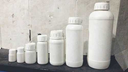 Round Shape White Color Plastic Pestiside Bottle