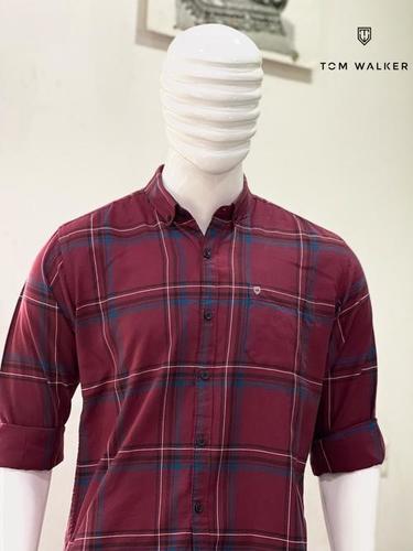  पुरुषों के लिए आकर्षक डिज़ाइन और एक्सक्लूसिव पैटर्न रेड ब्लू कैज़ुअल चेक्ड शर्ट के साथ 