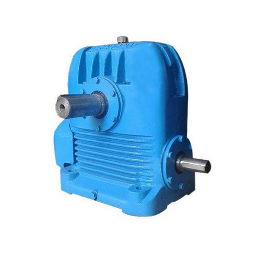 Worm Gearbox - 2 HP Flange Mounted, Single Phase, Brown Helical Mild Steel Design, 950 RPM Output Speed