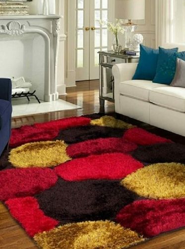 Multicolor Attractive Rectangular Shaggy Carpets For Decorative, Home, Hotel, Floor, Length 6 Feet, Width 4 Feet, Thickness 1 To 3 Inch