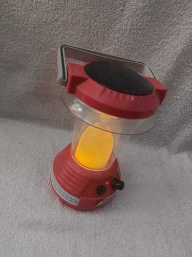 Red Portable Lightweight Handy Solar Cool White Led Lantern With Built On Panel