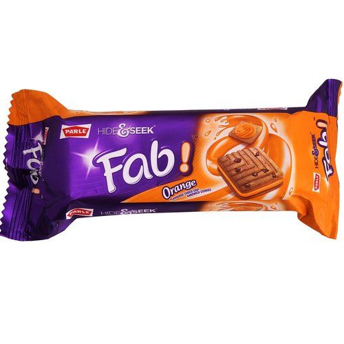 Low-Fat Unique Flavour Delightful Aroma Parle Hide And Seek Fab Orange Cream Biscuits 