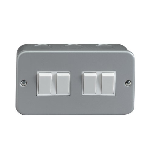Weather Proof Electrical Wall Mount Switch Box - Plastic Material, White Color | Neat Cord Organization, Convenient Remote Control Access