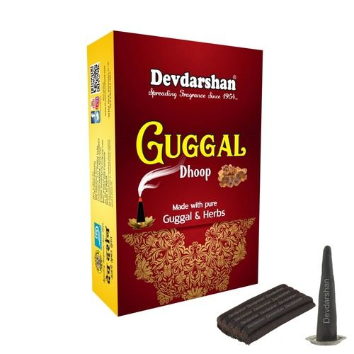 Black 100% Herbal Soothing Aroma Guggal Dhoop Sticks For Pooja And Meditation