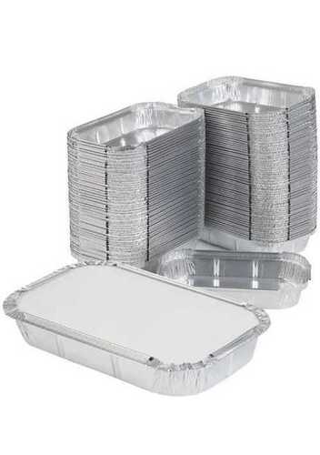 100% Recyclable Silver Colour Paper Disposable Food Container, Six Inch