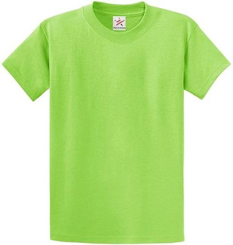  कैज़ुअल वियर नॉन प्रिंटेड 100% पॉलिएस्टर हल्के हरे रंग की पुरुषों की टी शर्ट