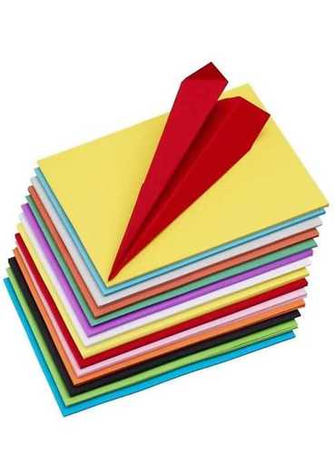 Color Paper (100 Sheets Mix Color A4) For Making Menu Card, Advertisement Card