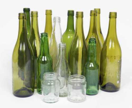 Home Restaurant Contemporary Style Clear Glass Bottle For Beverage