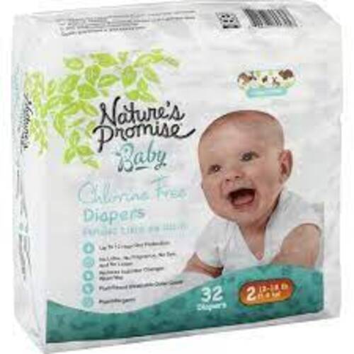 Natures Promise Baby Diapers 32 Pieces (Small To Large Size)