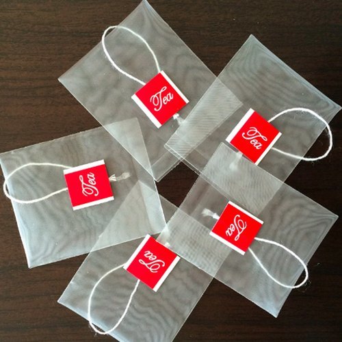 Nylon Pyramid Empty Tea Bags With Strings Without Tags