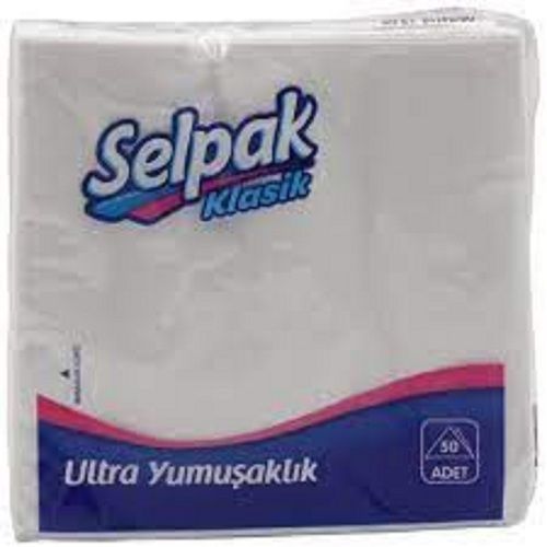 Coated Square Shape White And Blue Colour Soft Temper Selpak Tissue Paper