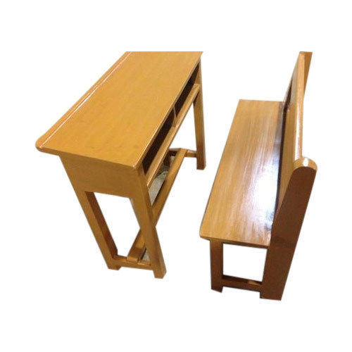 2 Seater 36 Inches Size Solid Wood Classroom Benches And Desk