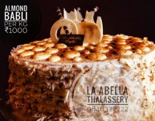 Chocolate And Vanilla Flavour Tasty Almond Babli Cream Cake For Party Celebration