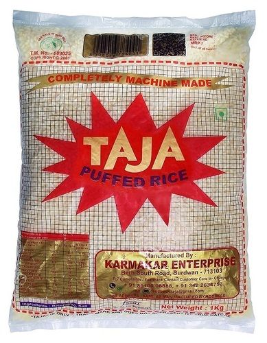 Completely Machine Made Gluten Free White Colour Taja Puffed Rice 1 Kg Packaging Size: 1Kg