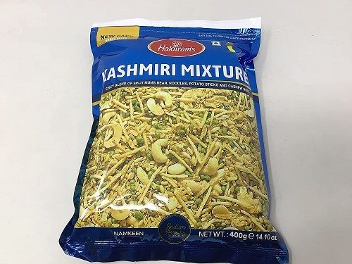 Haldirams Kashmiri Mixture Namkeen 400 G Mix Of Cashews, Potato Strands, Moong Beans  Fat: 10 Grams (G)