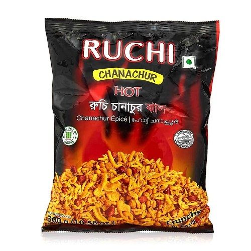 Legitimate Bengali Bite Ruchi Hot Chanachur Spicy Namkeen 300g