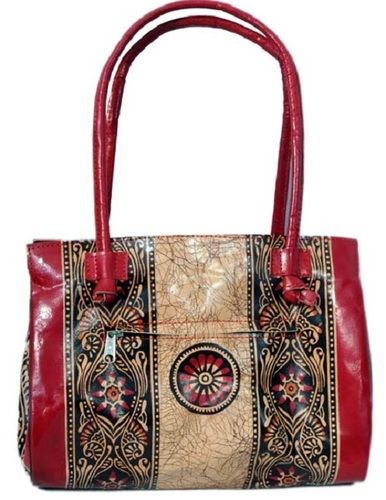 Party Wear, Female Zipper Closure, Very Spacious Shantiniketan Handbags