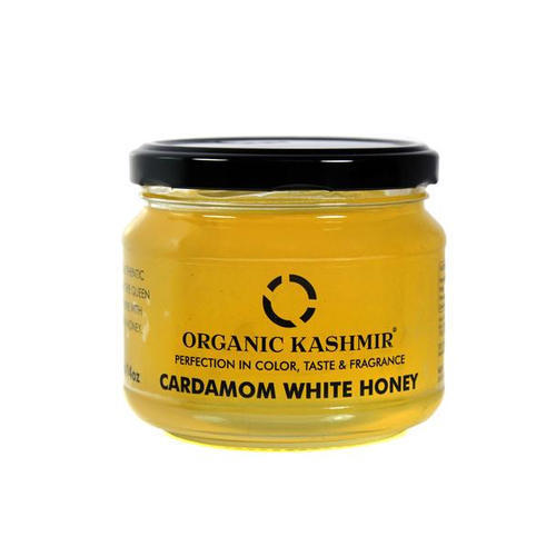 Pure Natural Organic Cardamom Honey - 100% Pure, Thick Liquid Texture, Smooth Finish | Food Grade, Cruelty-Free Processing, Ideal for Nighttime Health Benefits