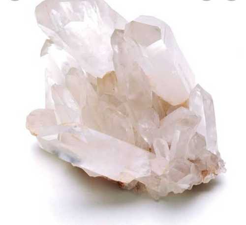 White Quartz Minerals For Gem Applications, The Quartz Is Usually Cut And Faceted For Jewelry