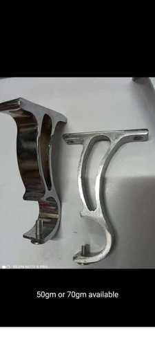 Ruggedly Constructed Eye Catching Look Easy Installation Silver Curtain Rod Rail Brackets