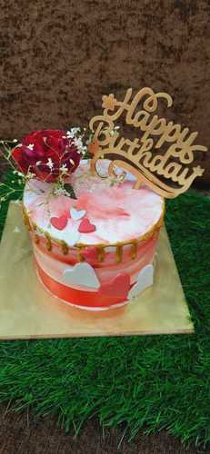 White And Pink Vanilla Flavor Cake For Birthday And Anniversary Shelf Life: 3-4 Days