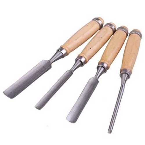 Metal 4Pcs Carpenter Carving Firmer Gouge Wood Chisel Woodworking Tool