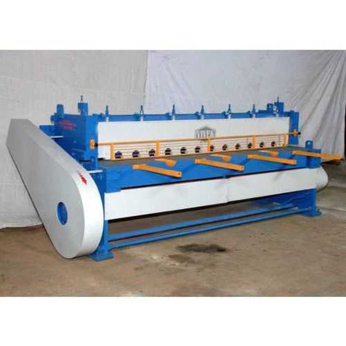 Automatic Blue White Colour Low Maintenance Cost And User Friendly Shearing Machine