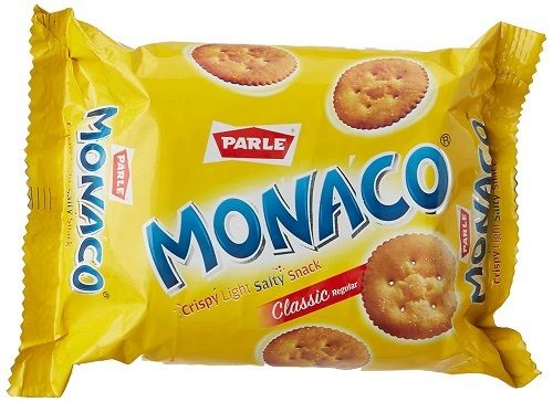 Normal Classic Regular Crisply And Crunchy Light Salty Parle Monaco Biscuits