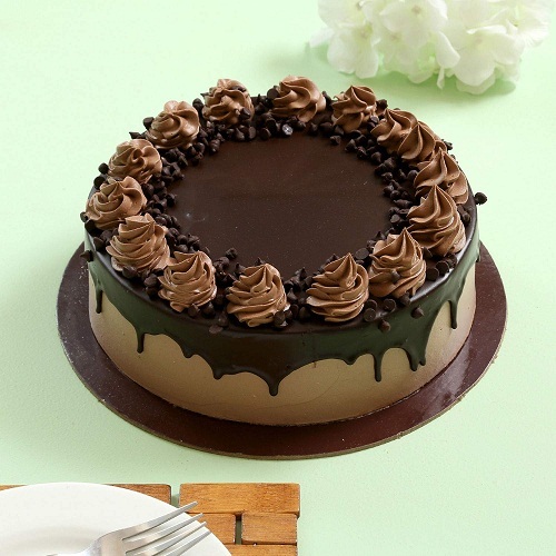 Eggless Petals Cream Drop Chocolate Cake For Birthday And Anniversary 
