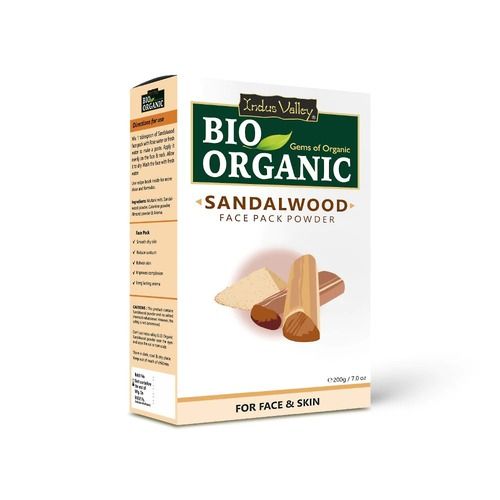 Bio-Organic Unclog Pores Anti-Aging Sandalwood Face Pack Powder With Multani Mitti