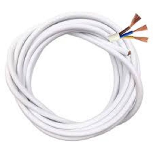 Electrical Wire 3 Core Round White Pvc Mains Electrical Cable Copper Wire Cable Capacity: 280 Watt (W)