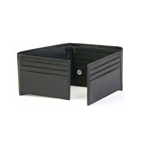 Light Weight And Very Spacious, Rectangular Black Foldable Customer Leather Wallet Size: Various Sizes Are Available