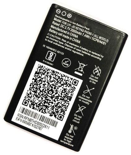 Black Mobochip F90M 2000 Mah Battery For Jio Digital Life Mobile