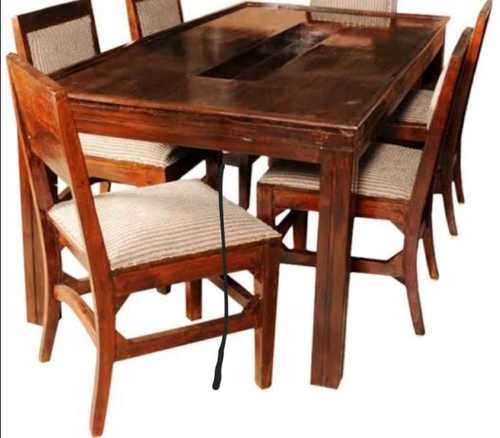 Modern Rectangular Wooden Dining Table Set for Restaurant, Office and Home